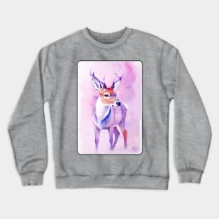 Deer Watercolor Portrait 4 Crewneck Sweatshirt